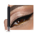 Shimmer Eyeshadow Stick –Rose Gold Dual-Ended Creamy Pearl Eye Shadow Pencil with Built-In Smudger, Waterproof Long-Lasting High Pigment Eye Makeup for Smooth Glide 03#