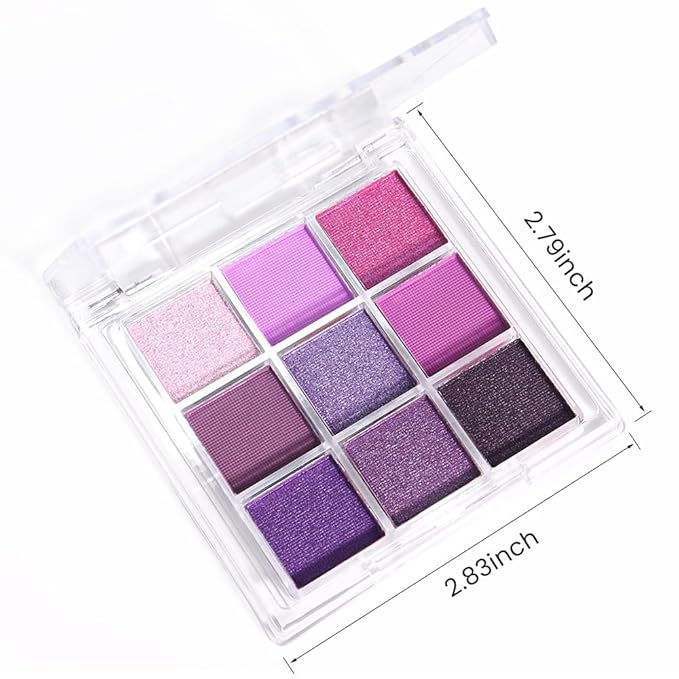 CAKAILA Purple and Pink Glitter Eyeshadow Palette Makeup,Lavender Mauve Light Pink Baked Eye Shadow Palette,Purple Makeup Pallet Long Lasting Waterproof Womens Eyeshadows