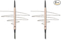 SHEGLAM Insta-Fill Eyebrow Pencil Long Lasting Non-Sticky Sweatproof Matte Eye Brow Pen Makeup - Ash Brown (Pack of 2)