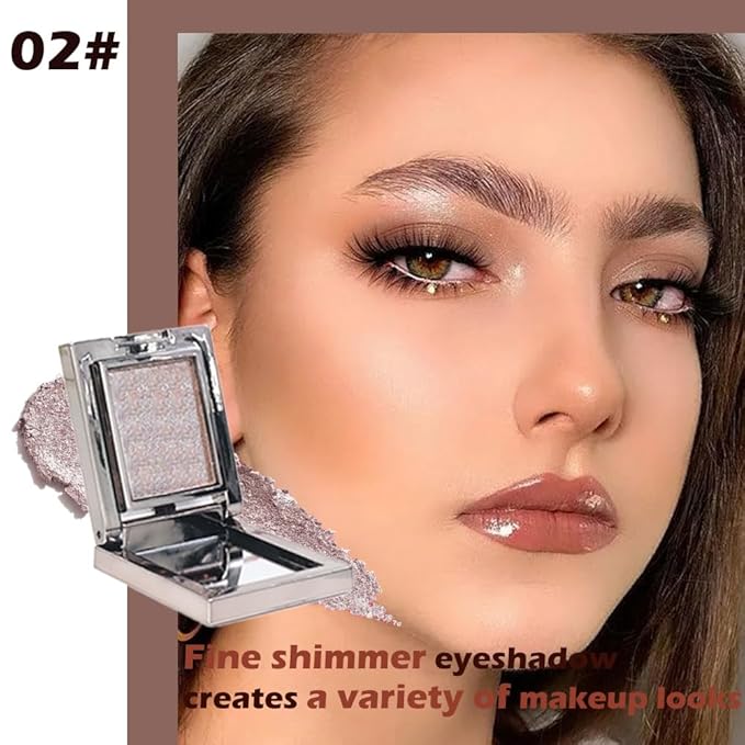 CAKAILA Taupe Mauve Shimmer Single Eye Shadow Palette Makeup with Mirror,Neutral Powder Monochrome Eyeshadow for Older Women,Waterproof Long Lasting Naturing-Looking sombras para ojos