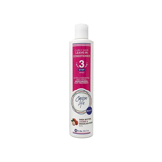 Carson Life Leave In Conditioner For Curly Hair Paraben and Sulfate Free - 10 Oz - Designed For Curly & Wavy Hair - Shea Butter For Hydration, Fighting Frizz & Restoring Curls (Single)