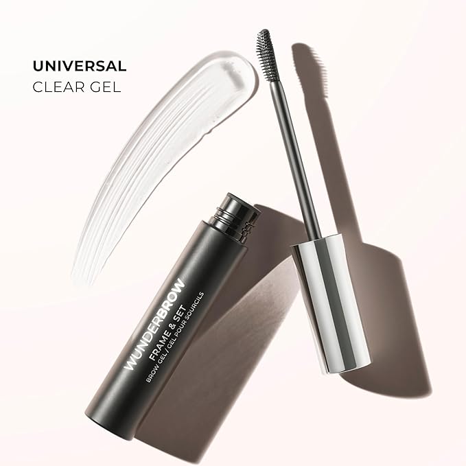 Wunderbrow Frame & Set Brow Gel, Clear Eyebrow Gel for Long-Lasting Flexible Hold, Flake-Free & Zero Residue