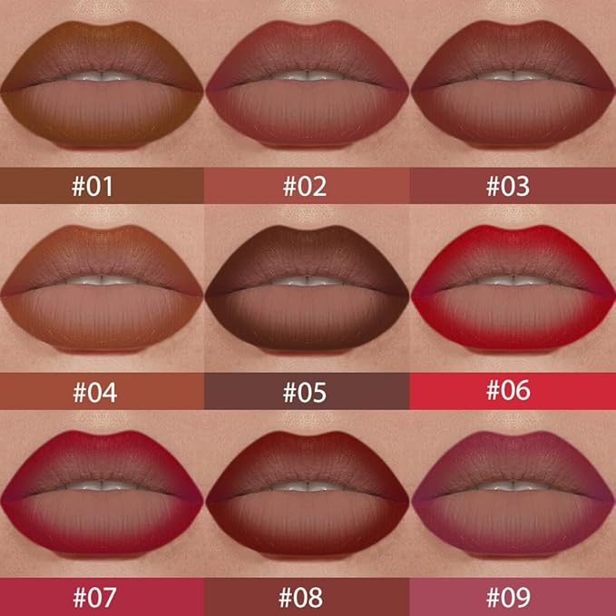 evpct Warm Brown Gradient Matte Lipstick Lip Liner Crayon Combo Pencil Set for Women Long Lasting Waterproof, Mocha Brown Matte Cream Lip Liner and Lipstick Combo Makeup, Flawless Gradual Ombre Effect