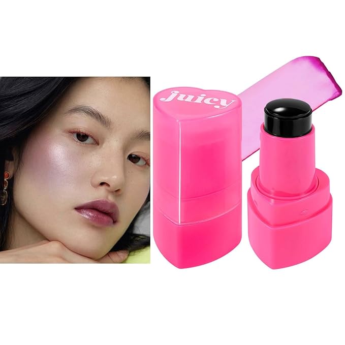 Multi-Use Water Jelly Tint Stick Sheer Lip & Cheek Stain Finish, 3-In-1 Cheek Blush & Eyeshadow & Lip Tinted Long-Lasting Moisture - 1,000+ Swipes Per Stick (# 08, 0.32oz)