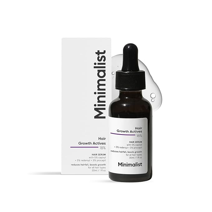 Minimalist Hair Density Serum 18% | Hair Growth Serum With Procapil, Capixyl, Redensyl, Anagain & Baicapil For Hair Fall Control | Women & Men | 30 ml | 18%