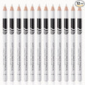 WanTuoluo 12PCS White Waterproof Inner Eyeliner, Eyebrow Pencil for Women– Multi-Use Cream Pen with Sharpener for Liner, Shadow,Matte Quick Dry Eye Pencils, Smudge Proof, Delineador de ojos