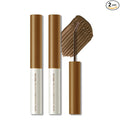 2 Pcs Tinted Eyebrow Cream,Ultra-Fine Brush Tinted Brow Gel Waterproof Long Wear Eye Brow Mascara Transfer-proof Natural Brow Makeup without Clumping, Light Brown