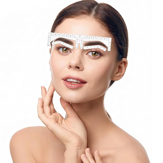 60pcs Eyebrow Template, Eyebrow Stencil Kit for Women, Disposable Eyebrows Shaper Ruler for Older Women Eye Brow Stencil Stickers Guide, Templates for Beginners
