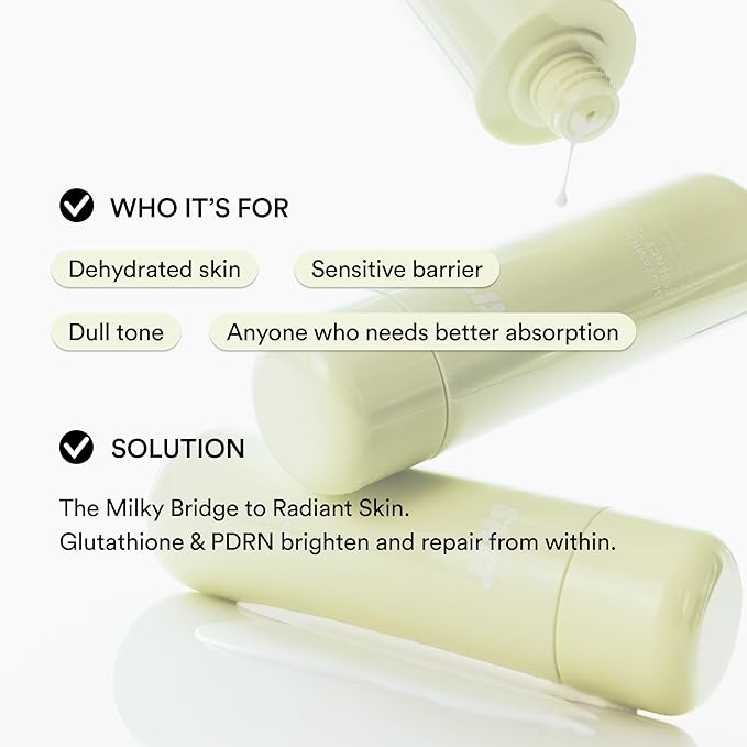 skit GlutaMilk Essence Toner (5.07 fl.oz / 150ml) - Milky Hydrating Toner with Glutathione, PDRN & Panthenol | Brightening, Glow-Boosting & Texture Refinement | Clinically Tested