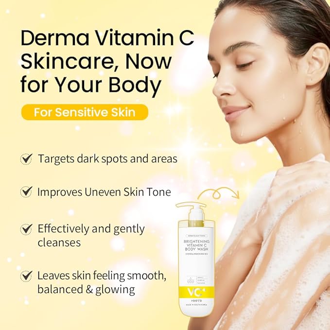 #OOTD Vitamin C Body Wash, 750ml (25.36 fl oz.) Gentle Daily Cleanser with Niacinamide for Dull & Sensitive Skin