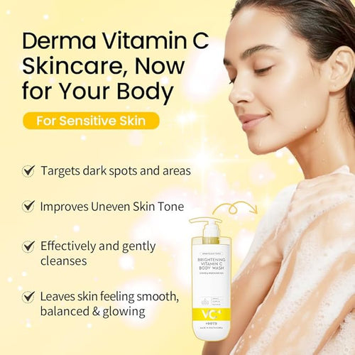 #OOTD Vitamin C Body Wash, 750ml (25.36 fl oz.) Gentle Daily Cleanser with Niacinamide for Dull & Sensitive Skin
