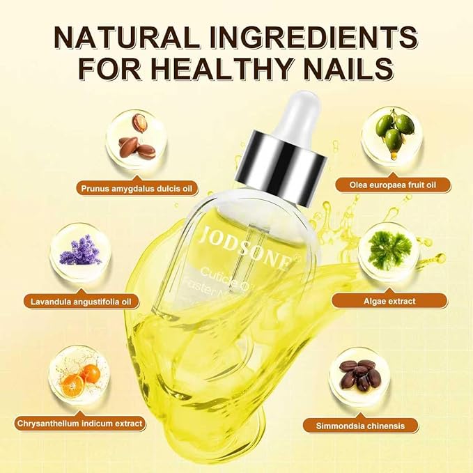 JODSONE Cuticle Oil for Nails for Repairing Cuticles Overnight Moisturizing and Strengthening Nails with Dropper