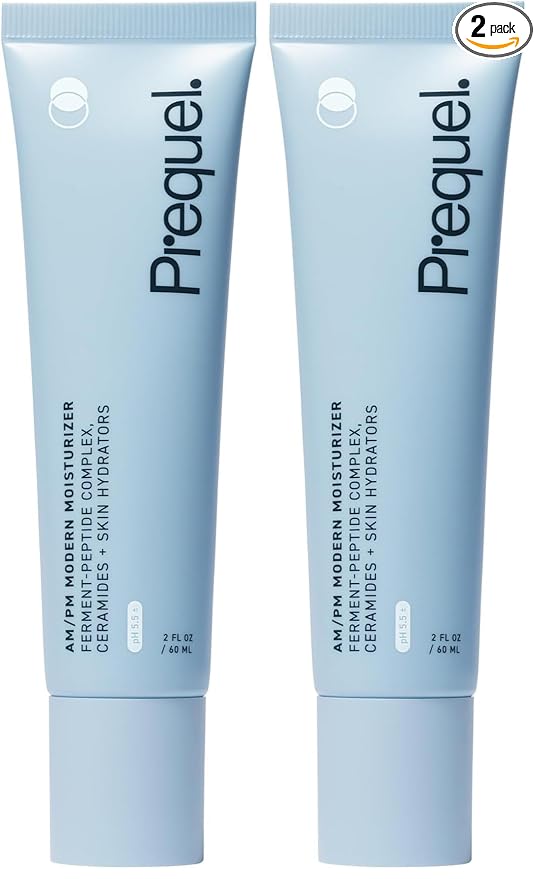 Prequel Skin AM/PM Modern Moisturizer – Hydrating Face Cream with Peptides, Ceramides & Glycerin for Dry, Sensitive, or Combination Skin – Non-Greasy Moisturizer for Barrier Support (Pack of 2)