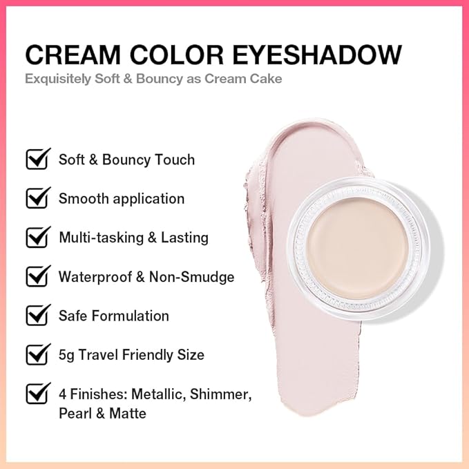 FeiCuiYun Single Cream Bright Nude Matte Eyeshadow Palette Makeup, Natural Single Mini Instant Holographic Eyeshadow For Women, Sombras Crema Para Ojos, Talc, Paraben & Cruelty Free, R01