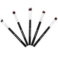 Mini Kabuki Makeup Brush Set – Beauty Junkees 5pc Professional Eyeshadow Make Up Brushes; Blending, Concealer, Contour Highlighter, Smudging Eye Shadow Cosmetics Affordable Cruelty Free