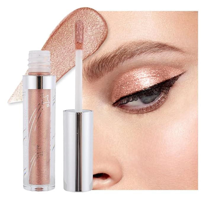 Shining Shimmer Glitter Liquid Eyeshadow Metallic Pigments Makeup Metals Gloss for Eyes Eyeliners Sparkling Eye Shadow Set Gift Shiny Pen Eyeliner Kit(A112)