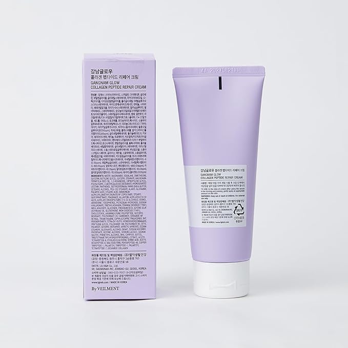 GANGNAM GLOW Collagen Peptide Repair Cream - Face Moisturizer with Collagen Peptides and Niacinamide, Day and Night Cream with Retinol, Korean Skin Care (3.38 fl.oz / 100ml)