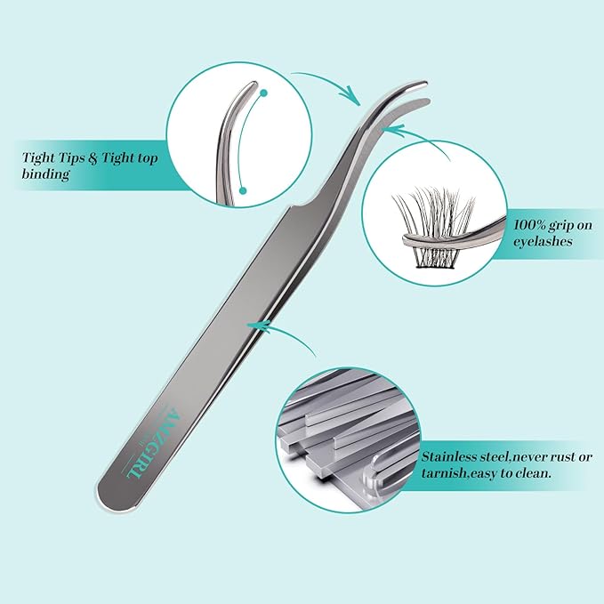 Lash Extension Kit,168Pcs DIY Eyelash Clusters with Bond and Seal Glue Waterproof,Eyelashes Remover for Cluster Extensions for Beginner,Lashes Applicator Tool(Medusa,D-Mix8-16mm Kit)