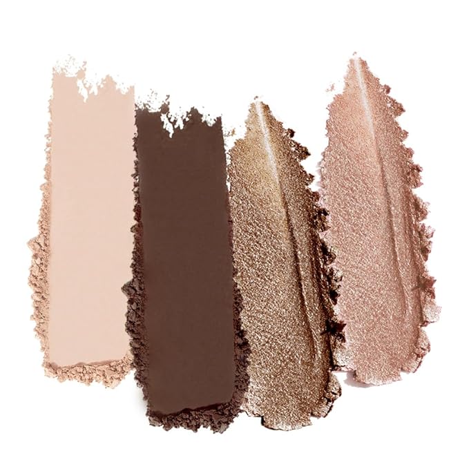 Warm Peach Nude Champagne Glow Eyeshadow Palette–Matte & Shimmer High Pigment Blendable Long-Lasting Everyday Eye&Rose Gold Smokey Eye, Perfect for Blue, Green & Brown Eyes, Paleta de Sombras de Ojos