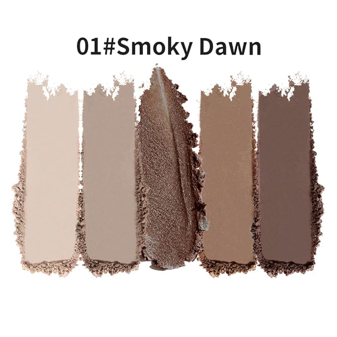 Neutral Nude Brown Eyeshadow Palette–Beige, Cool Taupe, Bronze Gold Shimmer, Cocoa Brown, High-Pigment Blendable Long-Lasting Eye Shadow and Contour Palette for Daily Soft Glam Makeup for Mature Eyes