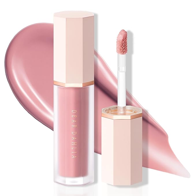 DEAR DAHLIA Petal Drop Liquid Blush (Softie) - Natural Dewy Glow Serum Blush, Buildable & Blendable, Sheer Watercolor Finish, Vegan Korean Makeup for Cheeks, 0.14 oz