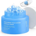 Hyaluronic Capsule Cream | Long-Lasting Lightweight Moisturizing Capsule Cream Gel Soothing Barrier Repair Glowing Skin | Ceramides Copper Peptides Panthenol | All Skin Types, 2.12 oz