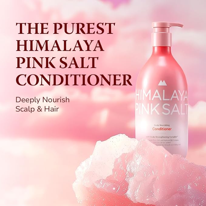 HIMALAYA PINKSALT Scalp Nourishing Conditioner - Clarifying Conditioner for Build Up & Moisture - Hydrating for Dry Hair with Natural Oil - Silicone-Free, Sulfate Free, 21.1 oz.