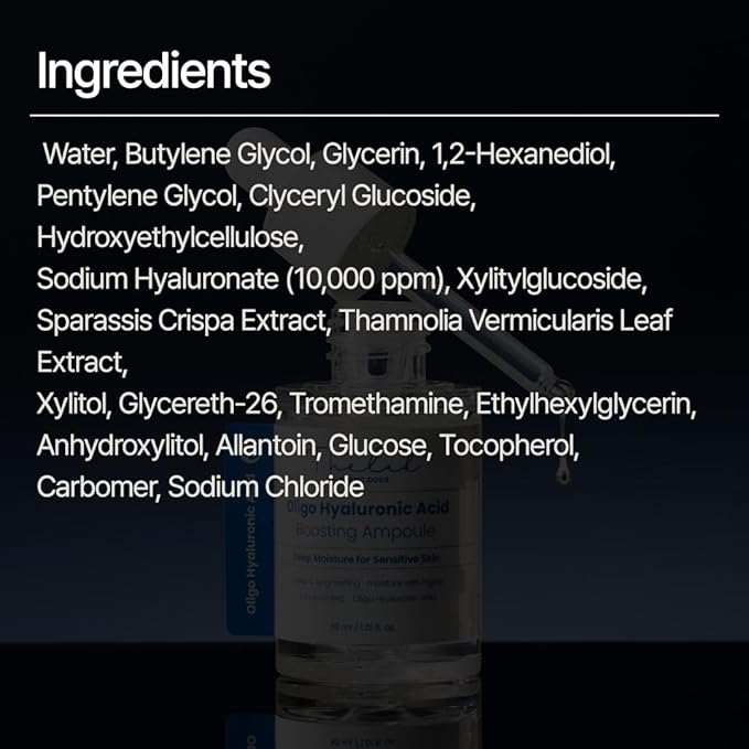 THE LAB by BLANC DOUX Oligo Hyaluronic Acid Boosting Ampoule- Hydrating and Firming Facial Serums, Anti-Aging Moisturizer with Deep Hydration, Suitable for All Skin Types, 30ml /1.01 fl.oz
