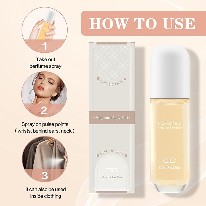 Roseye Hair & Body Perfume Mist – Citrus Fragrance – Refreshing Scent Travel Size 1.7 Fl Oz/50ml