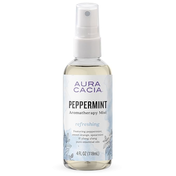 Aura Cacia Room and Body Mist, Refreshing Peppermint, 4 Fluid Ounce