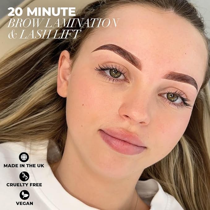 One V Salon Brow Lamination and Lash Lift Professional Kit – Instant Lift for Lashes & Brows – Vegan, Long-Lasting, Complete Lash and Brow Lift Kit with Sachets, Tools, and Glue Balm