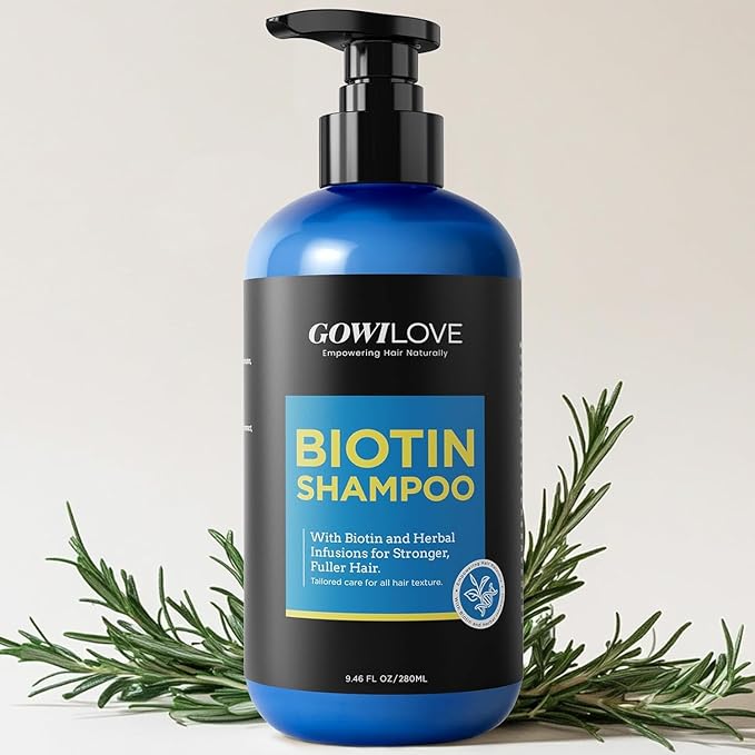 99% Pure Biotin Shampoo for 3X Thicker, Fuller Hair Growth, 80% Less Hair Loss w/Thuja Extract, Batana & Noni Fruit Oil Hair Care for Deep Nourishing,Rosemary Dandruff Treatment for Men Women,9.46oz