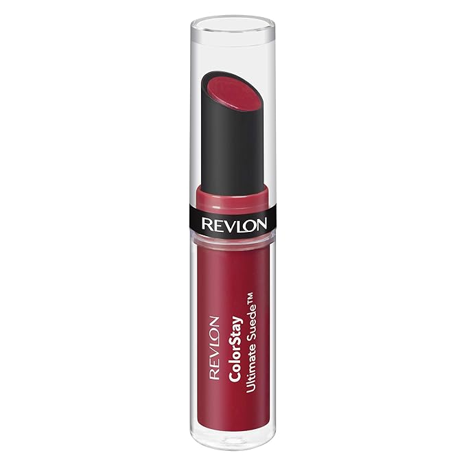 REVLON Lipstick, ColorStay Ultimate Suede Lipstick, High Impact Lip color with Moisturizing Creamy Formula, Infused with Vitamin E, 075 Cruise Collection, 0.09 Oz