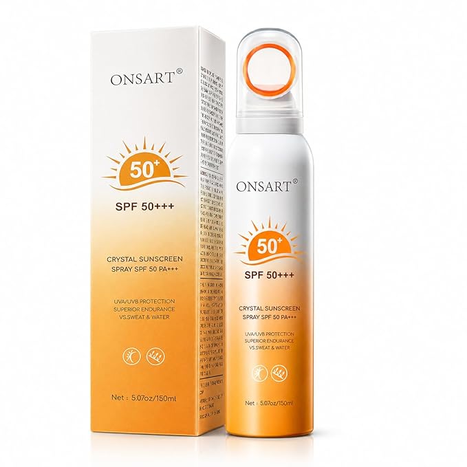 Mineral Unseen Sunscreen Spray SPF 50 PA+++, UVA/UVB Protection, Sweat and Water Resistant, Lightweight & Non-Greasy, Travel Size Biodegradable Sunscreen Spray for Face & Body, 5.07oz