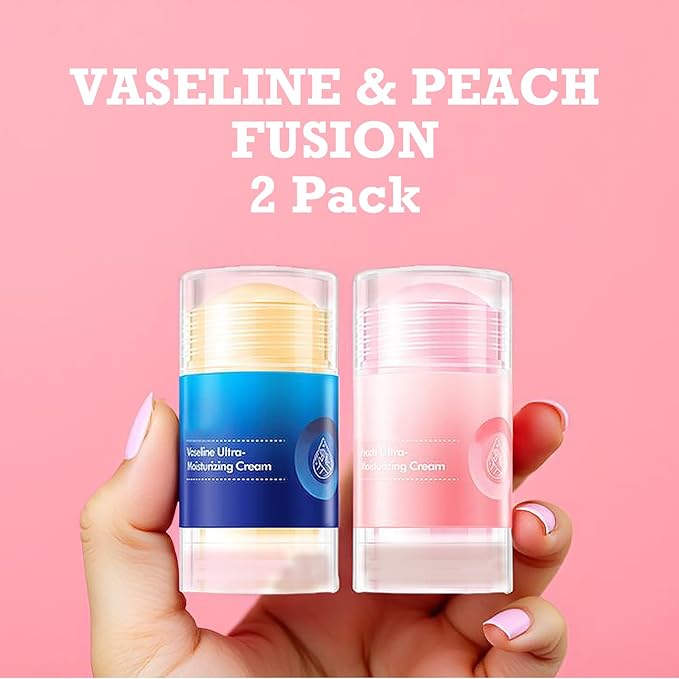 Foot Balm Stick Duo (2PC) | Hydrating & Moisturising Heel Balm | Softening and Nourishing Cream for Dry Heels, Hands & Elbows | Plant-Based Gentle Foot Cream (Pink & Blue)