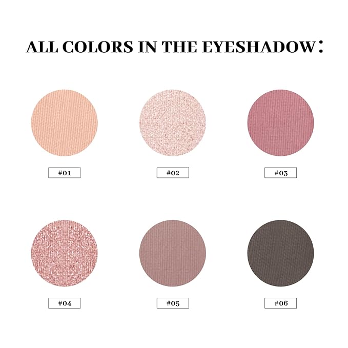 MYSTER ROSEY 6 Colors Eyeshadow Palette (nude pink)