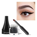 Gel Eyeliner 10 Colors Smooth Cream Matte Eyeliner Gel Longlasting Waterproof and Smudgeproof High Pigment Eyeliner with Brush (02 Black)