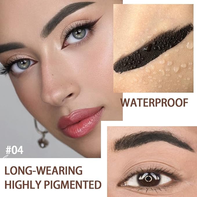 Tinted Thickening Eyebrow Mascara with Two Eyebrow Brushes,Brow Fast Sculpt,Waterproof,Transfer-proof,Eyebrow Tinting Kit- Cruelty Free - Light Medium Brown (2 Pack) (01#Brown &04#Black)