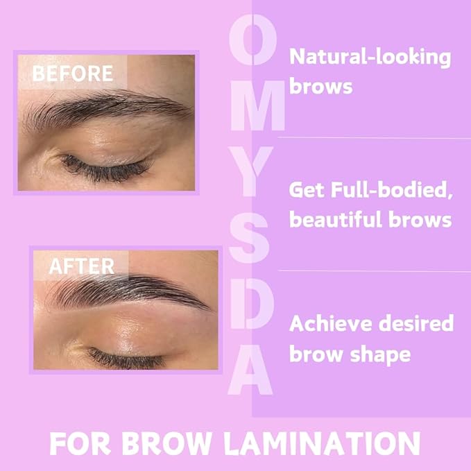 Lash Lift Kit Brow Lamination Kit 2 in 1 Solution, Professional Eyebrow and Eyelash Perm Kit, 6-8 Weeks Long Lasting for Professional and DIY Use