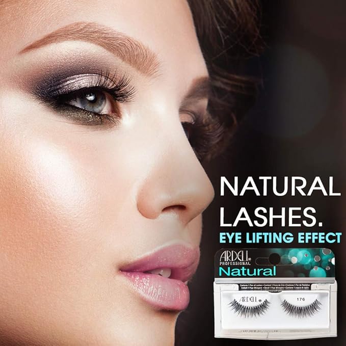 Ardell Lashes 174 - Natural Looking False Eyelashes, Long-Lasting Strip Lash for Everyday Wear, 4 Pack