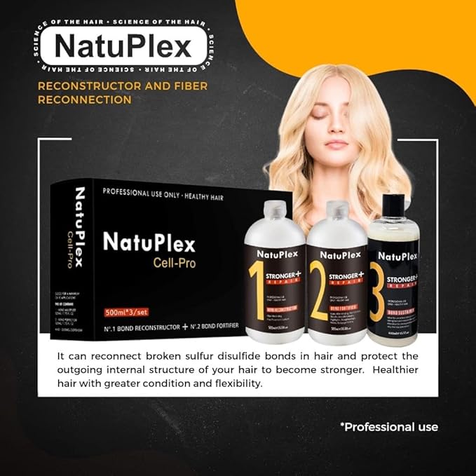 Step 2 Bond Fortifier — Cell-Pro Bond Repair for Bleached, Colored & Damaged Hair — Strengthens Disulfide Structure — Stronger+ Professional Formula
