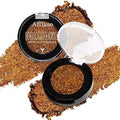 Afflano Sunset Glitter Eyeshadow Palette One-Swipe Coverage, Single Intense Color Sparkle Warm Orange Gold Eyeshadow, Long Lasting Metallic Bronze Eye Shadow for Girl Women Neutral Fall Eye Look, 19H