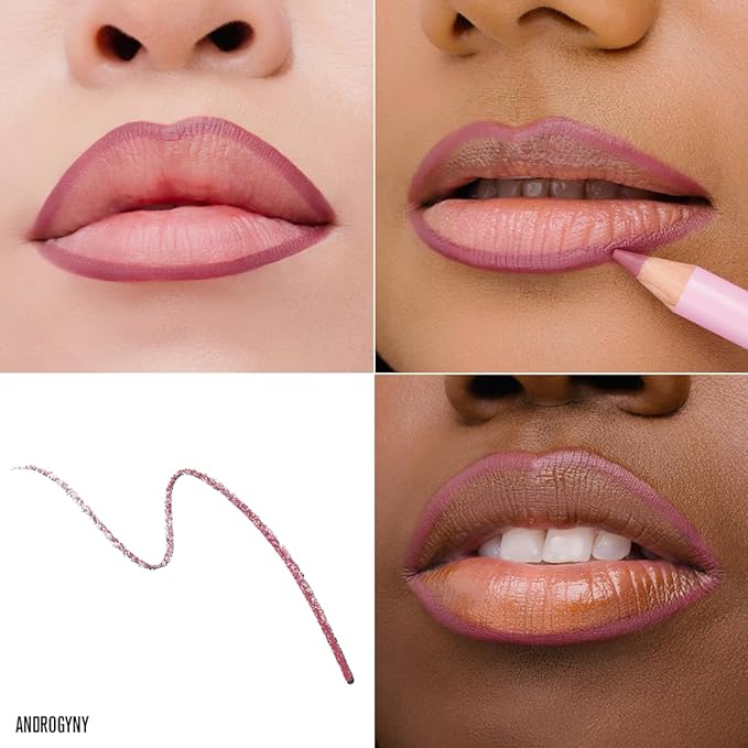 Jeffree Star Cosmetics Velour Lip Liner, Creamy Formula, Satin Finish, Long-Lasting, Peptide Complex, Mineral Oil-Free, Vegan & Cruelty-Free (Androgyny)