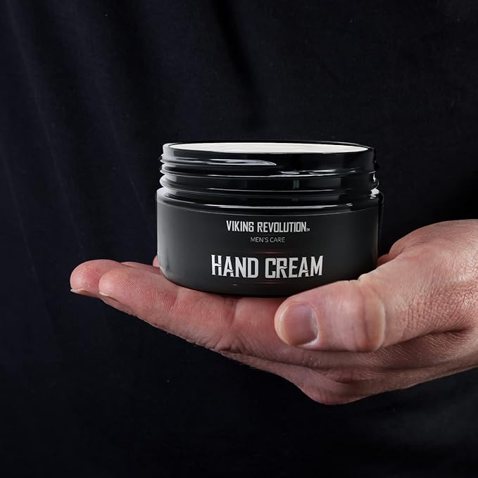 Viking Revolution Men's Hand Cream - Repair Cream for Dry, Cracked Hands - Aloe Vera Treatment with Vitamin E (3.5oz) (Pack of 2)