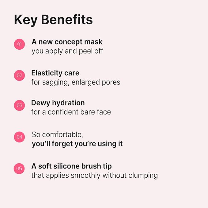 AVCA Collagen Peel-Off Mask with Silicone Brush – Korean Wrap Face Mask for Pore Tightening, Firming & Deep Hydration – Peptide & Hyaluronic Acid, 100ml(3.38 fl.oz)