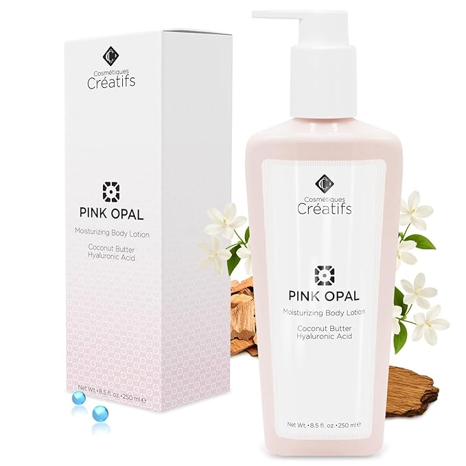 Pink Opal Moisturizing Shimmering Body Lotion with Coconut Butter and Hyaluronic Acid, 8.5 fl. oz.