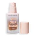 Revolution Skin Silk Radiant Satin Serum Foundation, Buildable Coverage with Hydrating Hyaluronic Acid for a Natural Finish, Vegan & Cruelty-Free, F13.5NC Tan-Dark Skin Tones, 0.77 fl oz