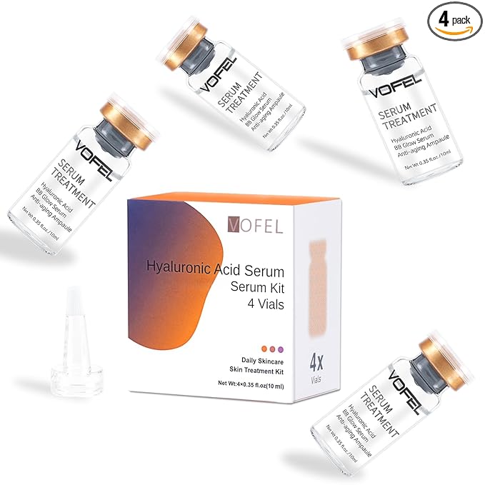 Hyaluronic Acid Serum for Microneedling Serum Ampoules for Face Serum 0.35 oz 4 Vials