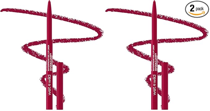 wet n wild Perfect Pout Gel Lip Liner, Rich Creamy Long Lasting Color, Well-Defined and Flawless Application, Vegan & Cruelty-Free - Currant Mood (Pack of 2)