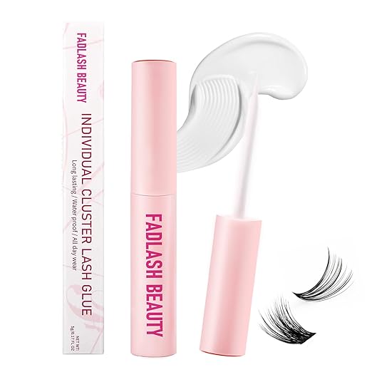 Lash Glue DIY 5ml Latex-Free Waterproof Lash Cluster Glue for Self-Application at Home Eyelash Cluster Adhesives Long-Lasting 48-72H